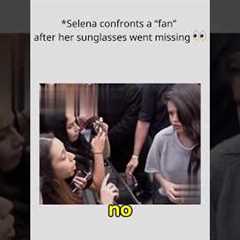 Selena confronts a “fan” after her sunglasses went missing 👀🕶️#SelenaGomez