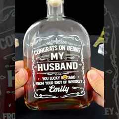 Toast our love with a personalized whiskey bottle #gifts #giftideas #giftforhusband #marriedcouples