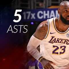 LeBron James 18 pts 5 asts vs Rockets 25/26 season