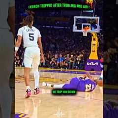 Lebron James TRIPPED DOWN after TROLLING CASTLE Mid AIR! 👀🤦😤 #lebron #james #lebron #lakers..