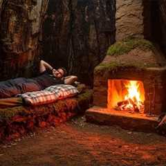 Building a Secret Dugout in a Large Tree Stump | Bushcraft, Survival Skills