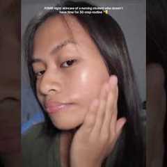 ASMR skincare routine for dry skin 🌙 #skincareroutine