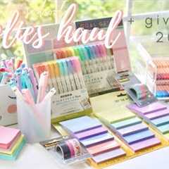 Back to school: supplies shopping, huge stationery haul, & giveaway 2020 ✏️🌸