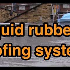Liquid rubber flat roofing system for new flat roofs or roof repairs
