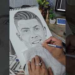 ​Ronaldo Drawing: The GOAT 🐐🔥#shorts #trending #football #ronaldo #cr7 #art #viral