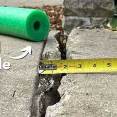 How To Fix A Large Crack In A Concrete Sidewalk | Surprising Results!
