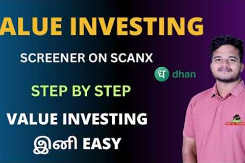 Value Investing Screener in Scanx | step by step | Tamil Retail Trader - Share Market