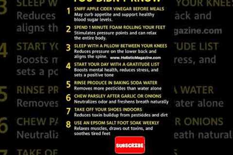 Health Hacks To Live Longer & Feel Better ! Unknown Health Hacks #HealthHacks #shorts