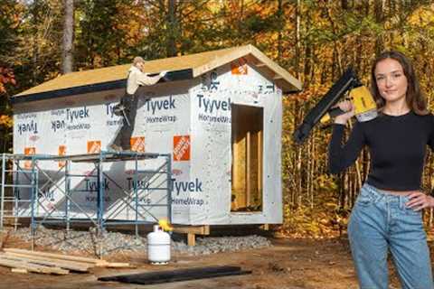 Snow is coming &amp; we’re not ready yet (off-grid cabin build)
