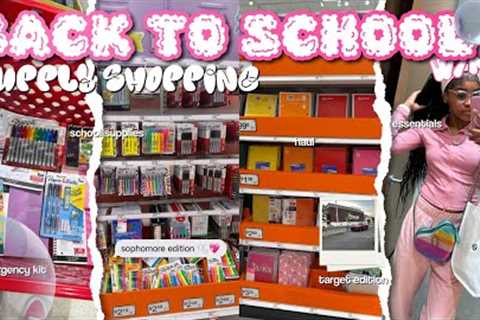 BACK TO SCHOOL SUPPLIES SHOPPING + HAUL 2025 | sophomore year | target, emergency kit, + more!