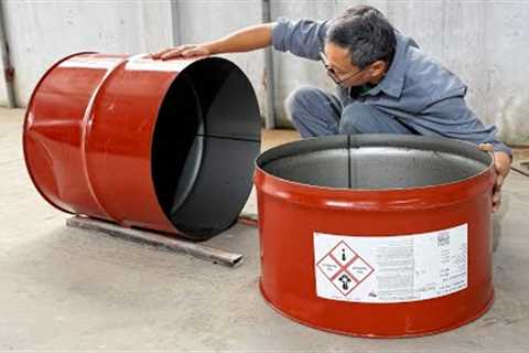 Make your own multi-purpose wood stove from old iron barrels at home