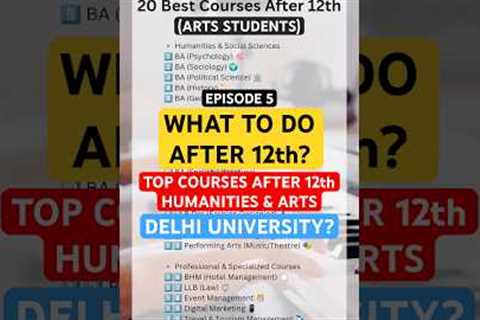 TOP COURSES AFTER 12 HUMANITIES😱TOP COURSES 12 ARTS🔥WHAT TO DO AFTER 12th? #du #yt