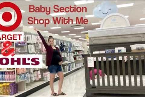 Shopping for Baby at Target &amp; Kohls! Baby Section Shop With Me + Postpartum Needs!
