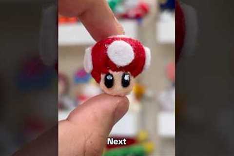 Making a SUPER MUSHROOM 🍄 #supermario #plush #mini #hobbies #crafts