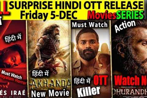 Surprise FRIDAY New Hindi OTT Release DEC-2025 l Akhanda2, Kuttram, DhurandharSouthCrimeMoviesSeries