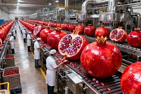 Inside a Modern Pomegranate Factory: From Raw Pomegranates to Bottled Premium Juice (Full Process)