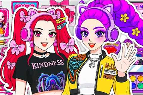 🎀Paper DIY🎀 KPOP DEMON HUNTERS Rumi Skincare + Makeup Blind Bag Unboxing ASMR | RESCUING RUMI,..