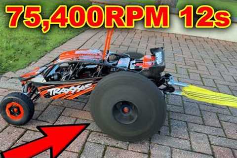 OverVolted 12s Traxxas Funco - Do NOT do this to your RC Car (it exploded)