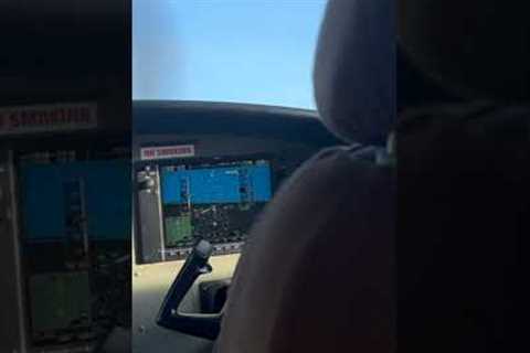 Sitting Behind Pilot Landing In African Island For Dive Trip