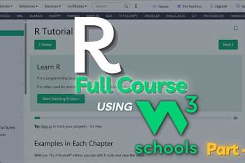 W3Schools R Programming Tutorial for Absolute Beginners (Part-4) | R Programming using W3Schools