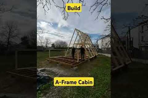 The process of building an A-Frame Cabin#affordablehousing #home #tinyhome #tinyhouse