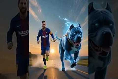 Messi, Neymar, Mbappé's AI Dogs 😼 vs Ronaldo's Donkey 😂 | The GOAT Race | Funny Football..