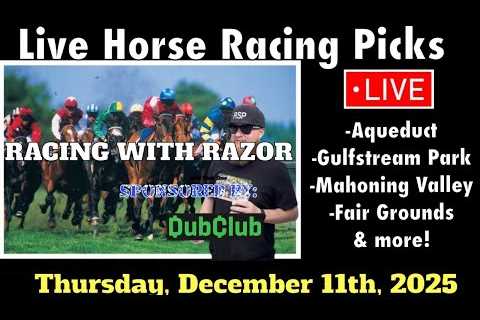 LIVE Horse Racing | Aqueduct | Gulfstream Park | Fair Grounds | Mahoning Valley & more 12/11/25!