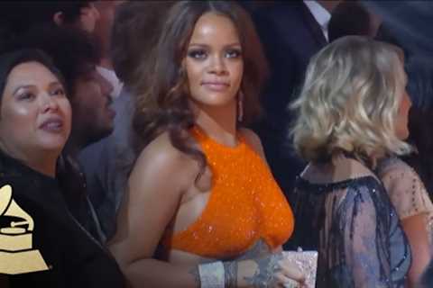 Rihanna Dances During Tribe Called Quest Performance | Audience Cam | 59th GRAMMYs