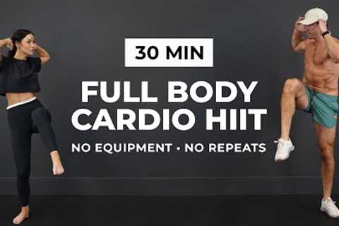 30 Min FULL BODY CARDIO HIIT | No Equipment, No Repeats