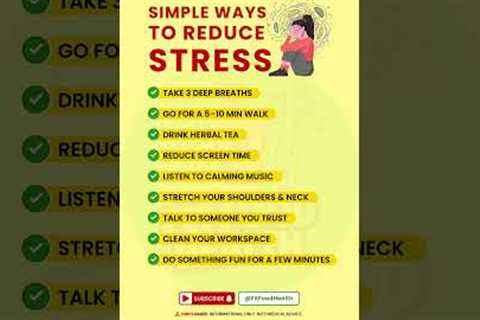 ✅Reduce Stress Simply | Easy Daily Tips