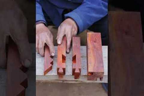 Chinese Master Carpenter Cuts Dovetail Joints For Table Legs No Nails,Incredible！#woodworking  #wood