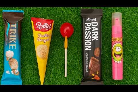 ASMR: Unboxing a Giant Mystery Box Full of Candy chocolate rainbow lollipops Satisfying video🍡🍭🍓