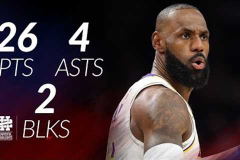 LeBron James 26 pts 4 asts 2 blks vs Suns 25/26 season