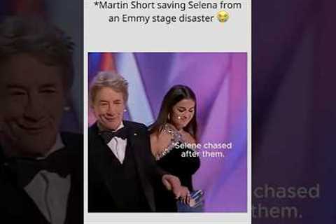 Martin Short saving Selena from an Emmy stage disaster 😭#SelenaGomez #MartinShort #SelenaFamily