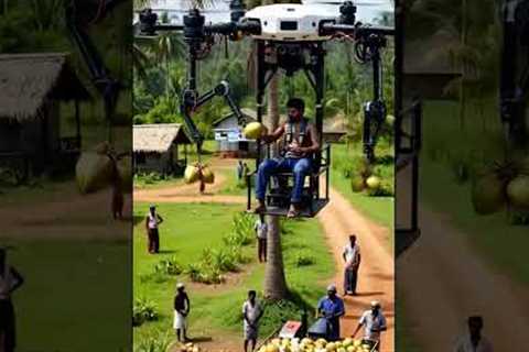 Next-Gen Coconut Harvesting by Drone 🥥🚁 Smart Farming Technology in..