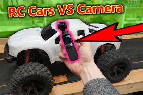 DJI Osmo Pocket VS RC Cars + 60mph RC Jump = Destruction!!