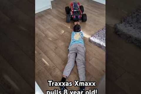 Traxxas Xmaxx pulls 8 year old! #traxxas #xmaxx #rc #epic #shorts