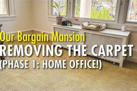 Bargain Mansion | Removing Carpet to Reveal Wood Floors (Phase 1)