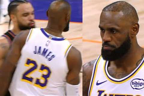 Dillon Brooks gets in LeBron's face after clutch 3 and is ejected then LBJ hits winning FT's
