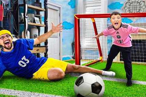 We Turned Our Living Room into a Soccer Field!