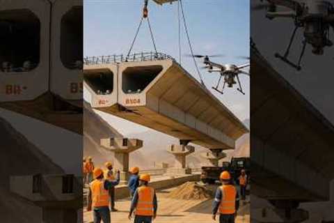 How China Uses Drones to Build Bridges – The Next-Level Engineering! #drone #dronetechnology
