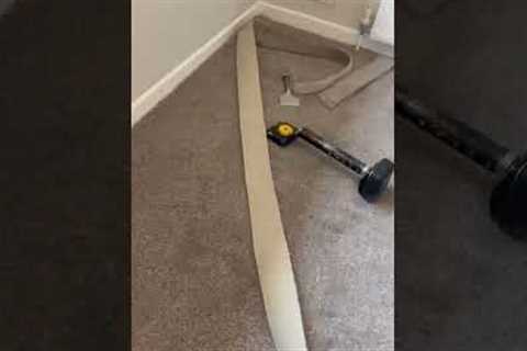 Fitting carpet neatly, cutting, and laying for a clean, professional finish. #carpet #carpetfitting