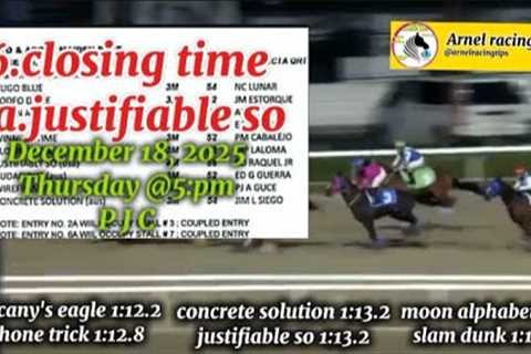 PJC ARNEL RACING TIPS THURSDAY @5:PM DECEMBER 18, 2025 @PhilippineJockeyClub PLS WATCH &amp;..