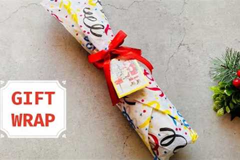 🎄Wine Bottle Wrapping Idea | Easy way to Wrap a Bottle | Gift Wrap a Bottle of Wine #christmasgift