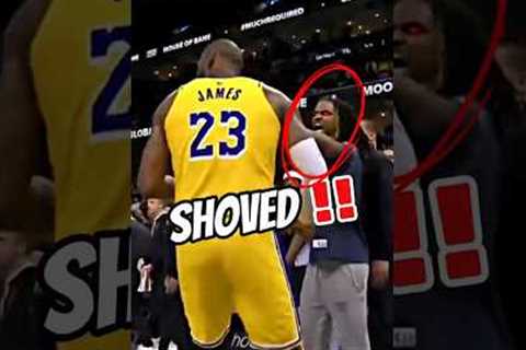LEBRON SHOVED 😳 This dunk flipped the whole game.. watch what happens next #shorts