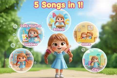 Kids Songs Collection –Daily Routine, Hobbies, School, Home &amp; My City | Fun Learning Songs for..