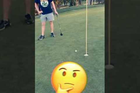 INSANE SHOT OFF THE TREE INTO THE HOLE! 🔥😂 #golf #trickshot #funny #golfshorts #shorts