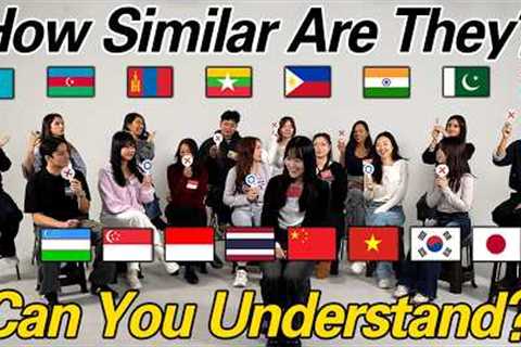How Similar are 16 Asian Languages? l Can They Understand Each Other?