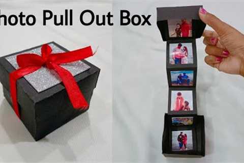 How to make cute photo pull out box | pull out photo box | DIY |