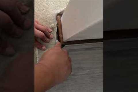 How to Install a Carpet with Smooth Edge at the Transition between Living Room and Kitchen #carpet